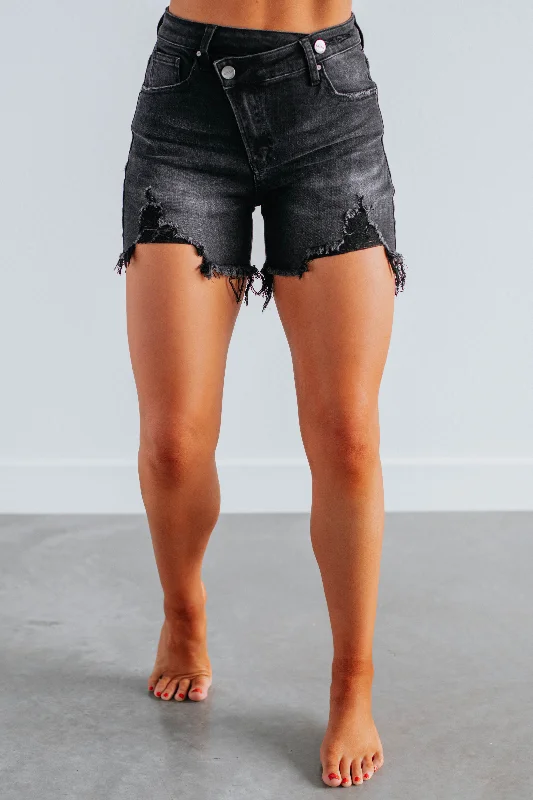 Aliyah Risen Shorts - Vintage Black Casual Chic Clothing