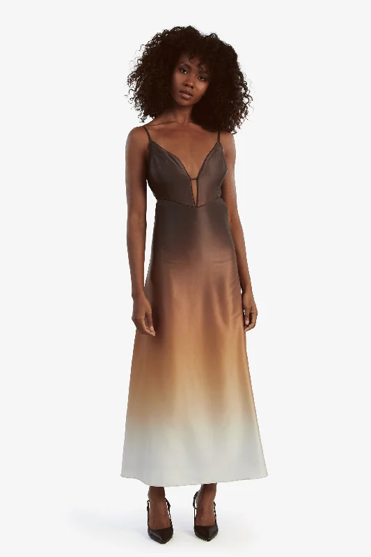 Karlotta Slip Dress - Brown Ombre Seasonal Trends