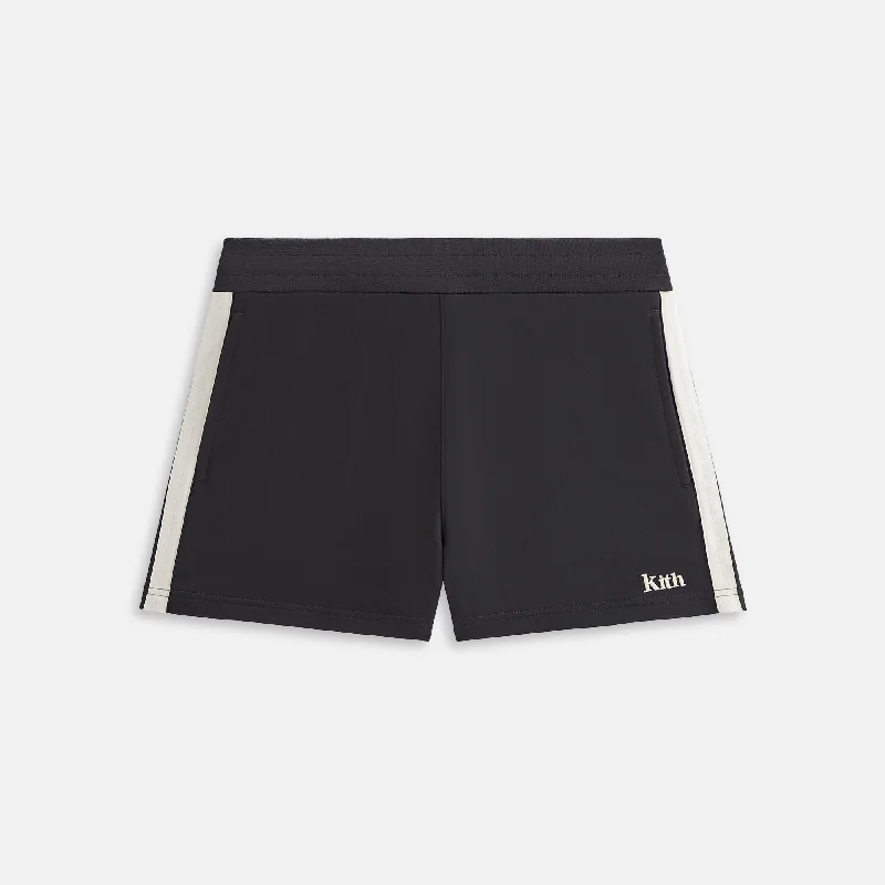 Kith Women Arbor Track Shorty - Black Urban Femme Streetwear