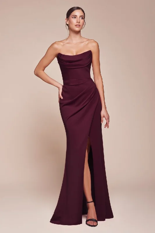 Amiya Dress - Wine Vibrant Styles