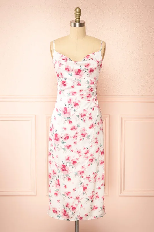 Lassie | Cowl Neck Floral Midi Dress Wardrobe Upgrade